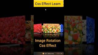 Pure Css Effect image slider  image gallery rotation animation in Html CSS short htm css3 js [upl. by Ilka]