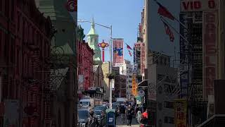 streetscape in chinatown new york nyc [upl. by Luann]