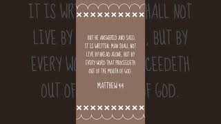 Bible Verse of the Day Matthew 44 ✝ [upl. by Suzette]