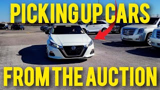 HOW WE PICK UP CARS FROM MANHEIM AUTO AUCTION AFTER WE BUY THEM ONLINE EASY RINSE AND REPEAT PROCESS [upl. by Malet]