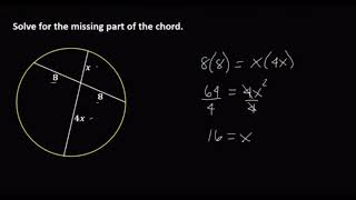 THE INTERSECTING CHORD THEOREM [upl. by Rech]