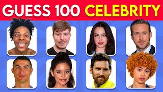 Guess the Celebrity in 3 Seconds  100 Most Famous People [upl. by Retnyw664]