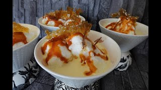 RECETTE DES OEUFS A LA NEIGE FACILE  ILES FLOTTANTES sauce caramel [upl. by Ardnaik]