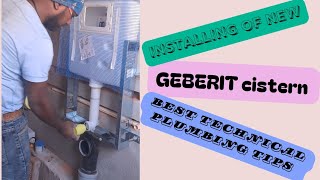 How to install Geberit Wall Hung Toilet  install Geberit cistern [upl. by Herahab]