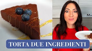 TORTA AL CIOCCOLATO DUE INGREDIENTI  Ricetta SENZA GLUTINE [upl. by Nael]