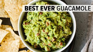 BEST EVER GUACAMOLE  easy fresh homemade guacamole recipe [upl. by Gawen]