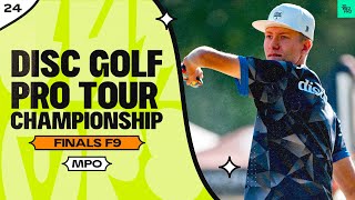 2024 Disc Golf Pro Tour Championship  MPO FINALF9  Wysocki Buhr Robinson Anttila  JomezPro [upl. by Sylirama]