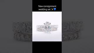 New wedding set ✨💍 diamond engagementring ovaldiamond weddingring proposal jewelry diamonds [upl. by Nawyt]