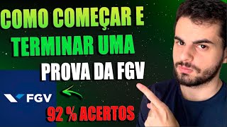 COMO FAZER A MELHOR PROVA DA FGV 7 PASSOS NA PRÁTICA [upl. by Perlman283]