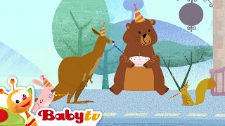 The Animal Train 🦓​🐻​🦘​  Numbers for Kids  Kids Cartoon  BabyTV [upl. by Gerrald]