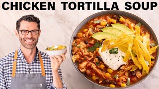 Easy Chicken Tortilla Soup Recipe [upl. by Acquah]