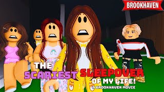 THE SCARIEST SLEEPOVER OF MY LIFE Roblox Brookhaven 🏡RP  CoxoSparkle2 [upl. by Ahsilrae]