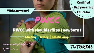 Stretchy wrap with a newborn  pretied amp shoulderflips [upl. by Asilaj453]