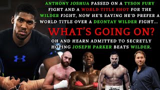 ANTHONY JOSHUA GIVES WORRYING ANSWER WHEN ASKED ABOUT FIGHTING DEONTAY WILDER OR WORLD TITLE FIGHT [upl. by Ayr]