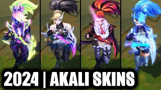 ALL AKALI SKINS SPOTLIGHT 2024  League of Legends [upl. by Yatzeck688]