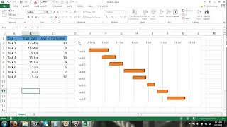 Gantt Chart Excel Tutorial  How to make a Basic Gantt Chart in Microsoft Excel [upl. by Bartle970]