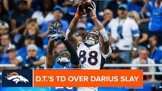 Demaryius Thomas Leaping TD Grab Over Lions CB Darius Slay  Denver Broncos Highlights [upl. by Petersen]