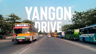 Yangon Downtown Scenic Drive 4K Myanmar [upl. by Mori]