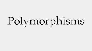 How to Pronounce Polymorphisms [upl. by Nasas396]