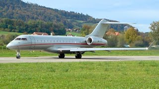 Powerful Takeoff The Bombardier Global 6000  VistaJet Pilots Wave Goodbye [upl. by Hoffarth]