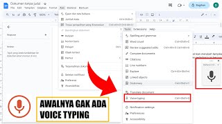 Solusi Voice Typing Di Google Doc Tidak Muncul  How to activate quotvoice typingquot in Google Docs [upl. by Callean]