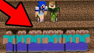 1000 FÃS vs EU EMBAIXO DA TERRA SOTERRADOS MINECRAFT [upl. by Mogerly]