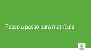 Tutorial para realização da matrícula no IFSul através do Govbr [upl. by Mudenihc]