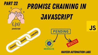 22  Promise Chaining in JavaScript [upl. by Udenihc431]