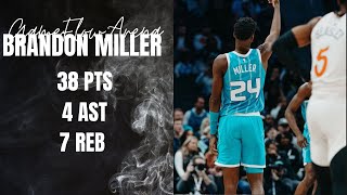 BRANDON MILLER NEW CAREER HIGH🔥  GAME HIGHLIGHTS [upl. by Esina341]