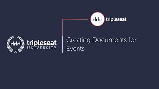 Creating Documents for Events Level 2  TSU [upl. by Yticilef]