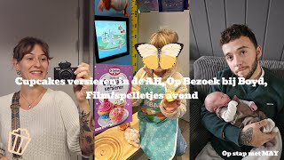 CUPCAKES VERSIEREN BIJ DE AH FILMSPELLETJES AVOND  Vlog 107 [upl. by Emaj789]