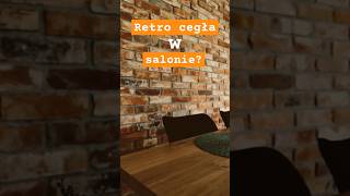 Retro cegła w salonie 🧱  Szybka inspiracja 🥰 videoshorts home płytkiceglane [upl. by Jarrod477]