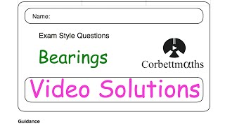 Bearings Answers  Corbettmaths [upl. by Rendrag]