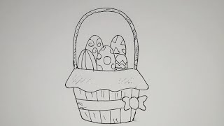 Kako nacrtati Korpu sa Uskrsnjim JajimaHow to draw an Easter Egg Basket [upl. by Ahkos]