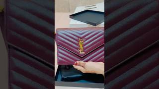 YSL Cassandre Matelasse flap pouch Envelope Clutch Bag in a beautiful colour YSL unboxing [upl. by Charles]