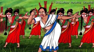 Pushpa Sami Sami Mamata Didi X Modi ji  Animated Sami Sami song  BIGJAW Anime Studio [upl. by Mcintyre]