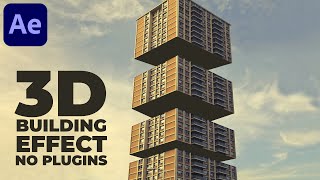 Trending 3D Building Effect in After Effects  After Effects Tutorial  NO PLUGINS [upl. by Neirod36]