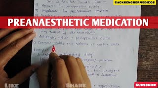 PREANAESTHETIC MEDICATION l Pharmacology [upl. by Aihsyn]