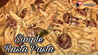 JAMAICAN “INSPIRED” JERK PASTA  RASTA PASTA MY WAY  EASY RECIPE  JUST LEXX [upl. by Ahseinar]