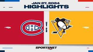 NHL Highlights  Canadiens vs Penguins  January 27 2024 [upl. by Selima509]