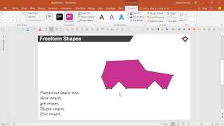 Freeform Shapes Advanced PowerPoint Tutorial [upl. by Genaro625]