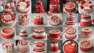 Red Colour Birthday Cake Designs 2024Red Velvet Cake DesignsAnniversary Cake DesignBirthday Cakes [upl. by Eelano]