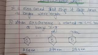 Chromophore auxochromohoreBathchromic shift Hypsochromic shift [upl. by Nosreh]