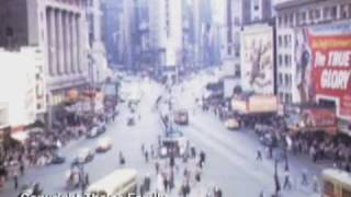 1945 Vintage color film from Times Square New York [upl. by Ruhl574]