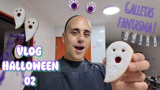 VLOG HALLOWEEN DÍA 02  DECO Y GALLETAS FANTASMA [upl. by Haeluj]