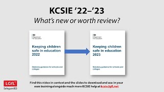 KCSIE 23 changes slides September update [upl. by Lerrud902]