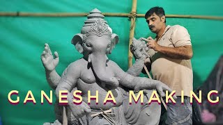 sculpting Eco friendly 56 ft big Ganesh murti handmade ganesha [upl. by Aeslahc]