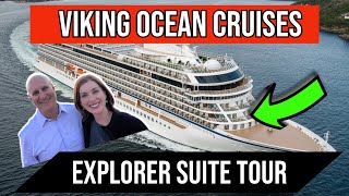 Viking Ocean Cruise Ship Tour Explorer Suite amp Penthouse Junior Suite  Viking Jupiter Stateroom [upl. by Anilehcim]