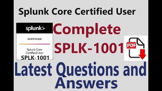 Complete Video of Splunk SPLK1001Splunk Core Certified User SPLK1001Practice QuestionsampAnswers [upl. by Mallon679]