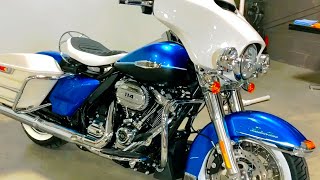 2021 HarleyDavidson Electra Glide Revival FLHHiFi Blue Birch White [upl. by Aihsyt]